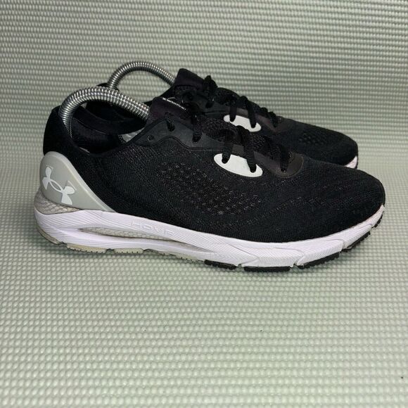 Under Armour HOVR Sonic 5 Running Shoes Womens Sz 9.5 Black White Trainers - Picture 1 of 9